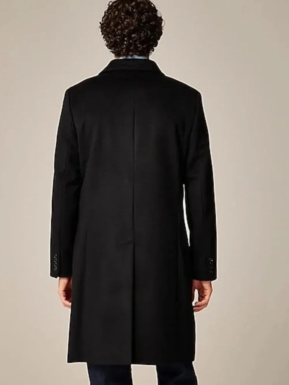 J.Crew Rivington Topcoat Italian Wool Cashmere Black Men’s 42R BS469
